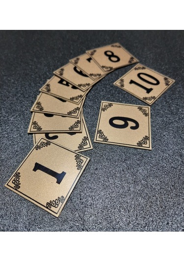 Kapı Numaraları 4X4 Cm Yapışkanlı No 1Den 10 A
