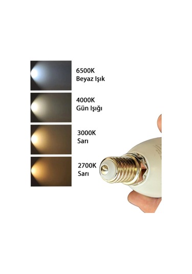 8 Adet Ledvance 4,9w 40w 2700k Sarı Işık Dim Edilebilir E14 Duylu İnce Duy Led Mum Ampul