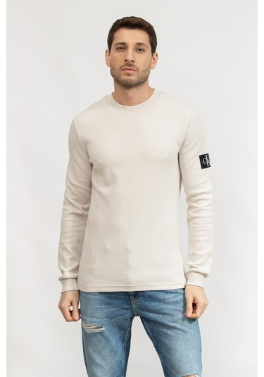 Calvın Kleın Erkek Sweatshırt J30j323485-pdh J30j323485-pdh Bej Bej
