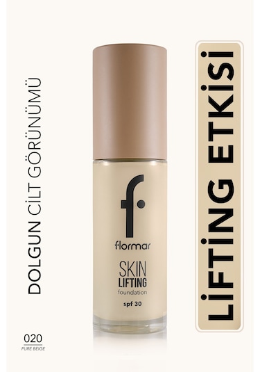 Flormar Skin Lifting SPF'li Anti-Aging Fondöten 020 Pure Beige
