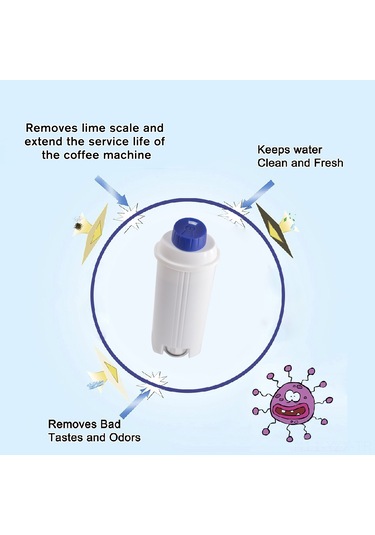 Yaozixa Delonghi Dls C002 Kahve Makinesi İçin 2'li Su Filtresi Seti - Karbonlu Yumuşatıcı