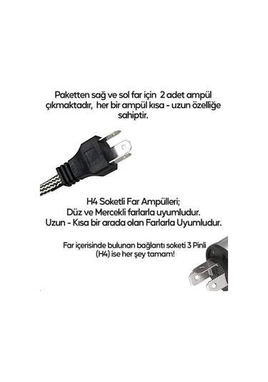 Xenon H4 Led Araba Far Ampül Xenon Led Uzun Kısa Şimşek Etkili