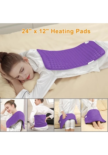 Elmpaly Renkli Mavi Xl Isıtma Pedi 6 Seviye 140 F Hızlı Isıtma Yıkanabilir Hediye Çok Renkli Mavi