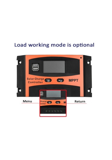 12 Voltaj/24 Voltaj Otomatik Tanınan Güneş Kontrol Cihazı Güneş Paneli Akü Regülatörü Çift Usb Lcd Ekranlı Güneş Kontrol Cihazı