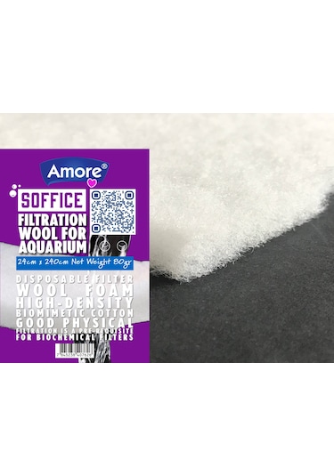 Akvaryum 80gr Silikonsuz Filtre Elyafı 24x240cm Soffice