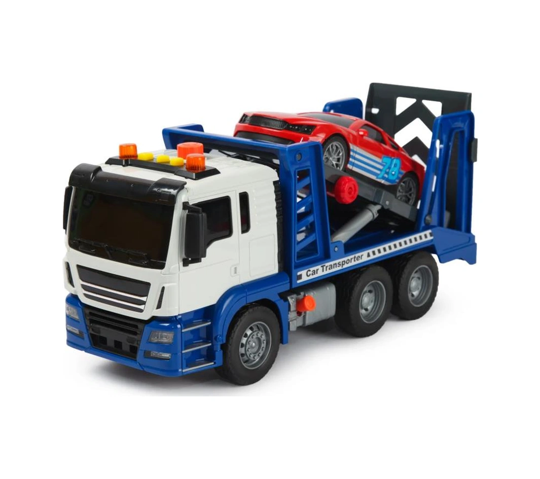 Işıklı Sesli Pilli Araç Taşıyıcı Fonksiyonlu Çekici Oyuncak Kamyon Araba