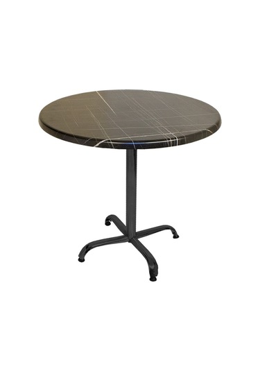 Bey Mobilya 532009821 Indigo Werzalit Yuvarlak Mutfak Masası 90 CM Çap Esb - Siyah