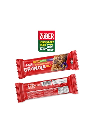 Züber Atıştırmalık Bar 6 Lı Karma Paket / 3 Çeşit