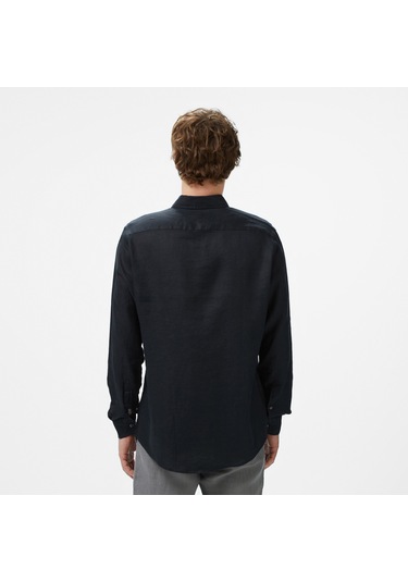 Nauticn Erkek Siyah Classic Fit Gömlek Düz W55101t Siyah