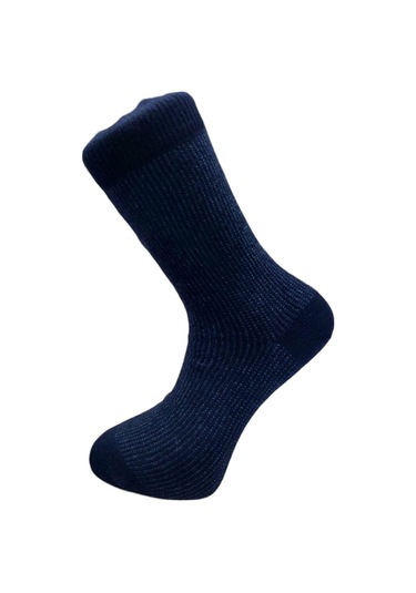 3'lü Set Kalın Kışlık Yünlü Erkek Soket Çorap - Çok Renkli Siyah