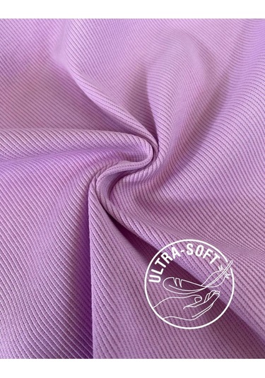 Pamuklu Kaşkorse V Yaka Body Sweatshirt, Fitilli Kumaş Likralı Bluz, Asker Yeşili Badi LILA