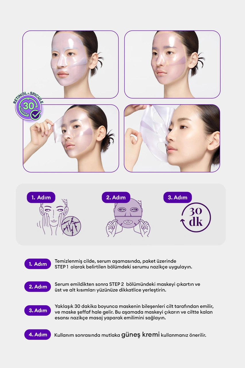 Mıssha Time Revolution Retinol 1000 Shot 2 Step Solution Mask