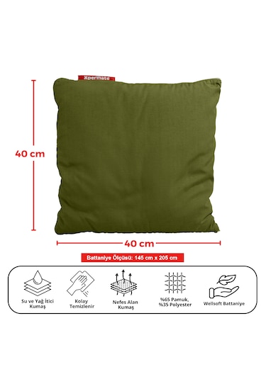 Xpermate Tv Battaniye Yastık Welsoft Battaniye 145x205 Yeşil