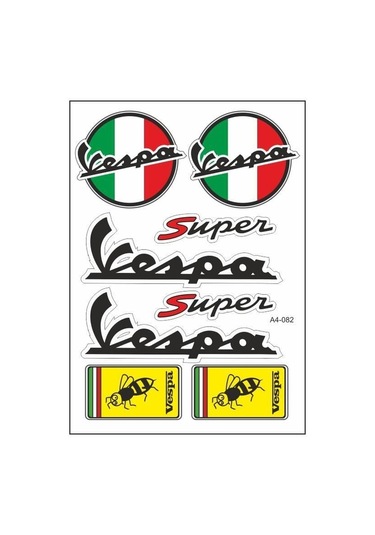 Gogo A4 Sticker Set Vespa-082