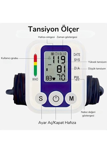 Shopytech Akıllı Üst Koldan Ölçer Tansiyon Aleti