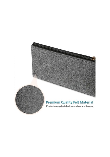 Kalem Çantası Kalem Kutusu, Keçe Öğrenci Kırtasiye Çantası Kalemler, Kalemler, Fosforlu Kalemler, Jel Kalem, İşaretleyiciler, Silgi Ve Diğer Okul Malzemeleri İçin Fermuarlı Çanta -2 Çok Renkli