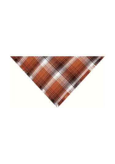 Elmpaly Yeşil Ponponlu Kalın Ekose Köşe Bandanası Yıkanabilir Mevsimlik Aksesuar