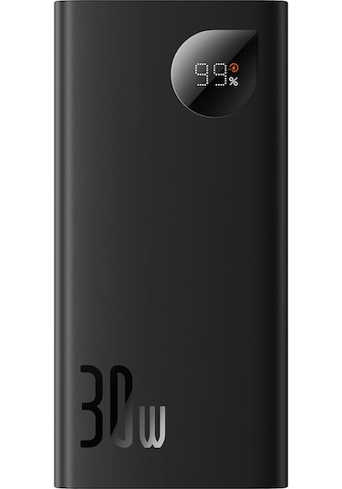 Baseus Adaman 2 Overseas 30 W Dijital Ekranlı Powerbank Siyah