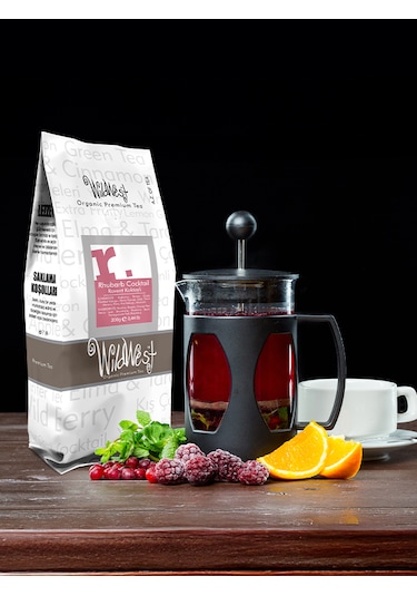 Meyve Çayı Rhubarb Cocktail & French Press Seti
