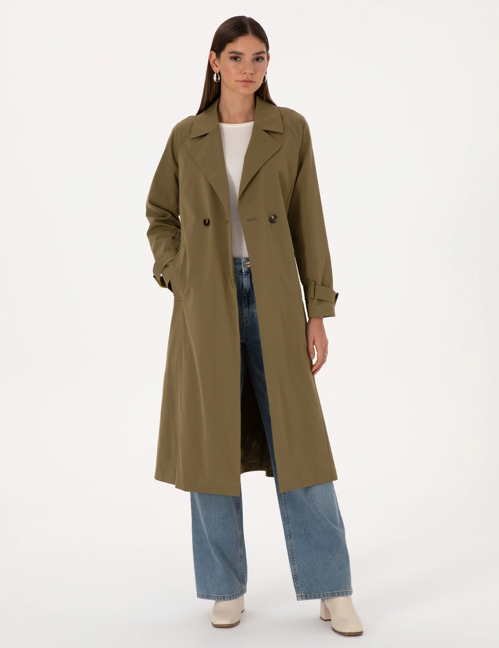 Pierre Cardin Kadın Haki Trençkot 50314043-vr027 Haki