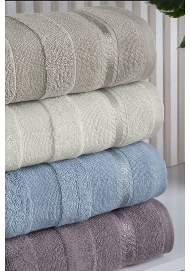 Toyigoo Toyigoo Altınbaşak Jakarlı 4 Lü 50x90 El Havlusu Nila Renkli
