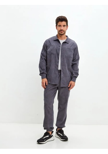 Ashım Brand Erkek Yazlık Penye Takım Elbise - Pantolonlu 447336382 Koyu Gri