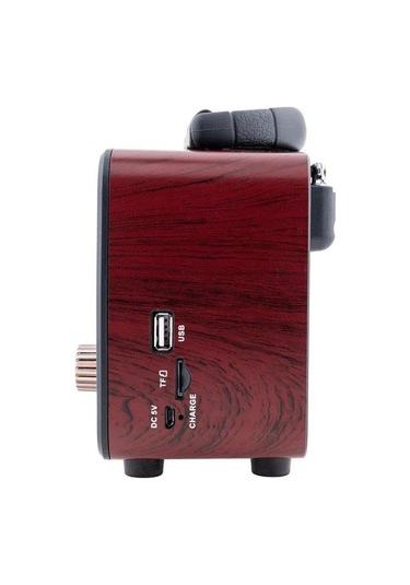 Ns-8891 Orta Boy Retro, Nostaljik, Ahşap Tasarım Bluetooth Hoparlörlü, Şarjlı, Taşınabilir Fm/am Destekli Radyo-442