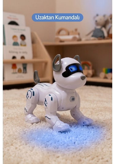 Oyuncak Şarjlı Işıklı Ve Sesli Akıllı Robot Köpek Çok Renkli