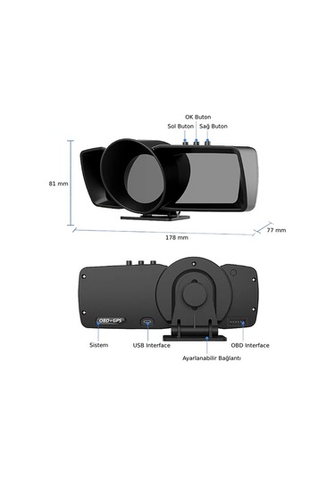 Hud A600 Obd + Gps Gauge