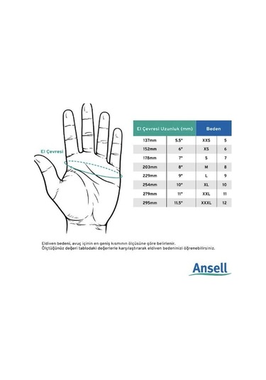 Gıda Uyumlu Yeşil Nitril Pudrasız Kullan At Muayene Eldiveni Ansell 92-600 - 100 Adet - Antistatik 8.5-9 Numara Large