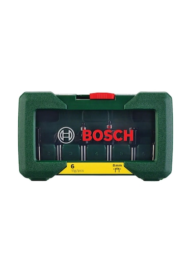 Bosch 6 Parça Freze Seti 8 MM Şaftlı