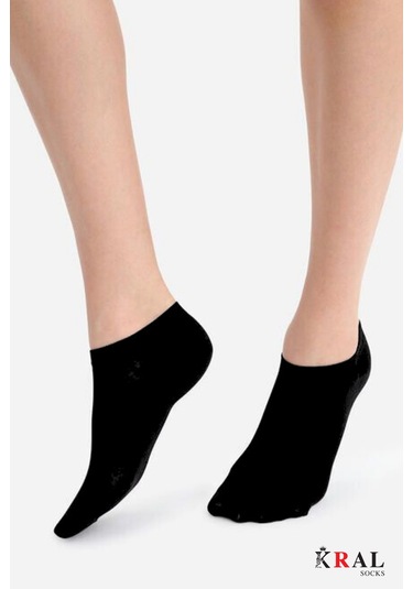 Unisex Düz Desen 3 Çift Pamuklu Çorap Siyah