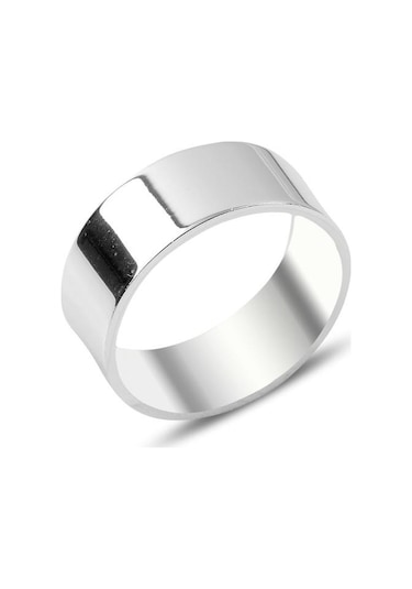 8 Mm Düz Gümüş Alyans Çifti Söz Yüzükleri Tektaş Hediye Wr63D