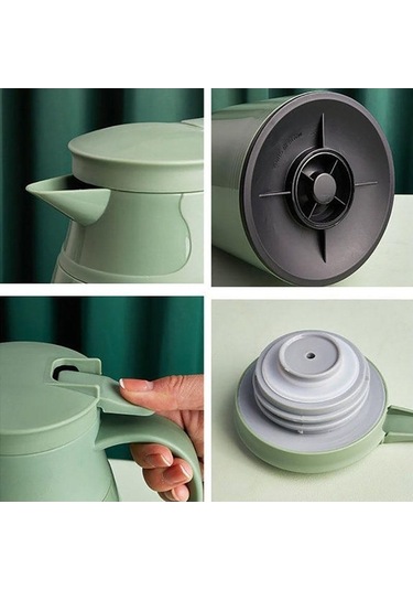 Novahub Yeşil Yalıtım Pot 1900ml Taşınabilir Ev Araba Termos Pot Yeşil