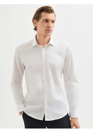 Toss Erkek Extra Slım Fıt Gömlek-beyaz 11.25s.04.330 Beyaz