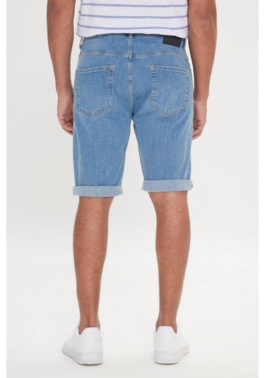 Ac&Co / Altınyıldız Classics Erkek Mavı Slim Fit Dar Kesim Pamuklu Esnek Denim Şort Ac&Co / Altınyıldız Classics Erkek Mavı Slim Fit Dar Kesim Pamuklu Esnek Denim Şort