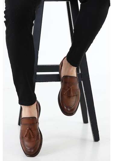 M.Karaca Hakiki Deri Ortopedik Taban Klasik Erkek Ayakkabı Açık K