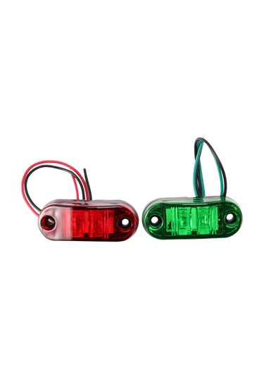 4 Led Kırmızı/yeşil 10-30v Tekneler Çalışma Işığı Kamyonet Van Yan Işığı