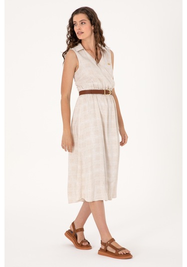 U.s. Polo Assn. Kadın Kum Elbise Dokuma 50306638-vr085 Kum