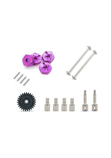 Besthome1 1/14 Ölçekli Rc Araba Aks Seti: Alüminyum Ve Paslanmaz Çelik, 27t Motor Dişlisi, Çeşitli Parçalar