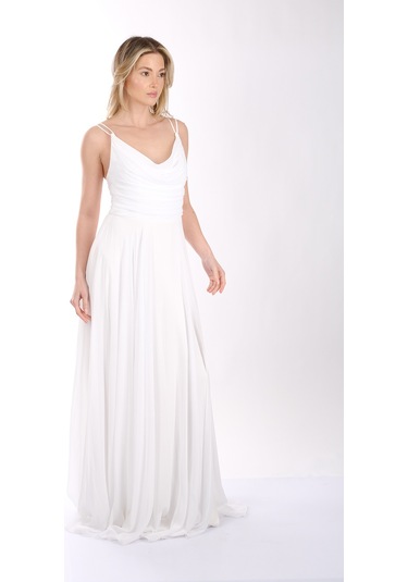 Abiye Elbise Dori 00kb5090 Beyaz