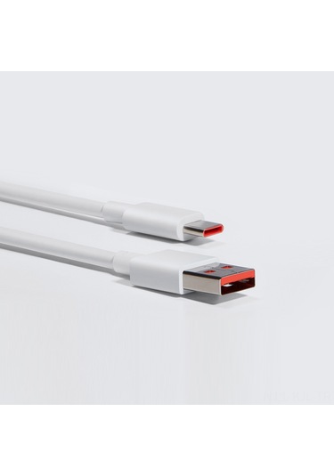 Gajeena Xiaomi 6a Hızlı Şarj Ve Veri Kablosu, Beyaz Tpe, 1m, Usb-a'dan Usb-c'ye, Xiaomi/samsung Uyumlu