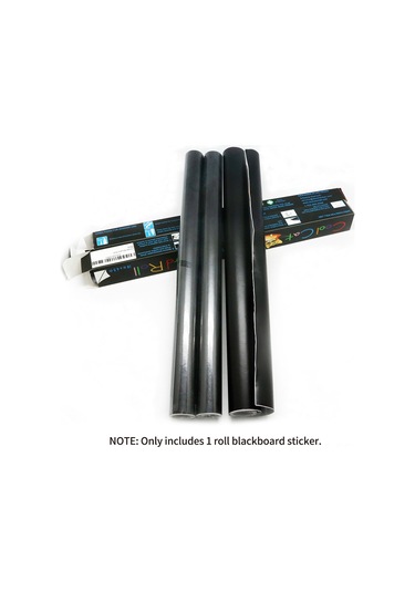 Springsun 45x200cm Magnetik Vinyl Siyah Tahta Sticker - Öğretim, Ofis Ve Ev İçin Yeniden Kullanılabilir Yazma Ve Çizim Paneli Siyah