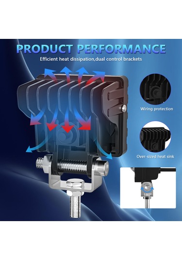 Youtek S14 Motosiklet Led Feneri Mavi Melek Gözü 1 Çift - 4 Mod: Beyaz, Sarı, Sarı+beyaz, Drl Buz Mavisi 120w 12000lm Ip68