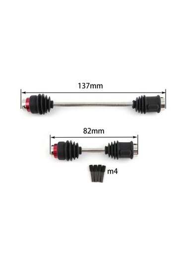 Pazly Traxxas Takımı Siyah, Şaft Rc Parça Merkez İçin Geeroyoo E-maxx Çelik Araç 2 1/10 Th