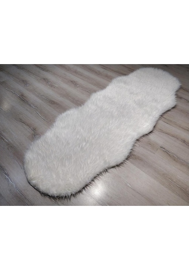 Yamalıhome Peluş Halı Apost Beyaz 75 x 200Cm Post Halı