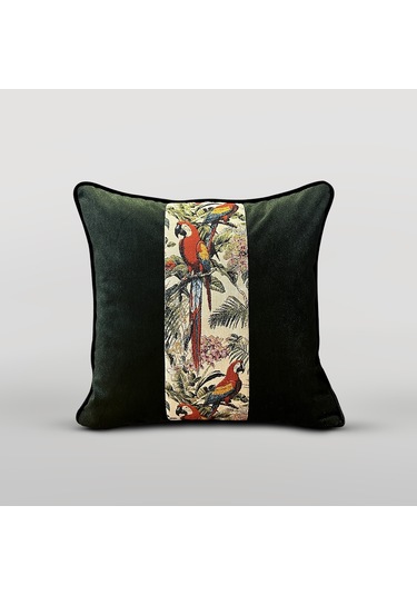 "verde" Bordürlü Kırlent Kılıfı Yeşil