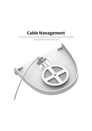 Xindoker Homepod Mini İçin Duvar Montajlı Hoparlör Tutucu - Kabloları Gizle, Kolay Kurulum, Abs Malzeme, Siyah