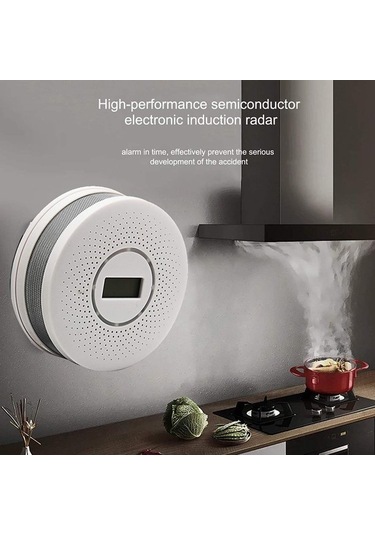 Springsun Kombine Sigara Ve Karbon Monoksit Alarmı - Elektrokimyasal Sensörlü, Yüksek Hassasiyetli, 85db Yüksek Sesli Ev & Ofis Güvenlik Alarmı
