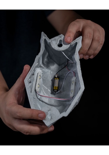 Dekoratif Baykuş Gece Lambası Beyaz